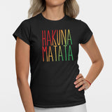 T-Shirt Femme Hakuna Matata Noir