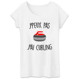 T-Shirt Femme J'peux pas j'ai curling 