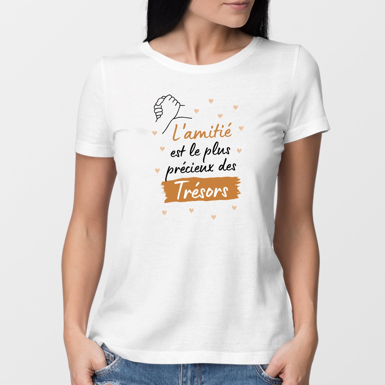 T-Shirt Femme L'amitié le plus précieux des trésors Blanc
