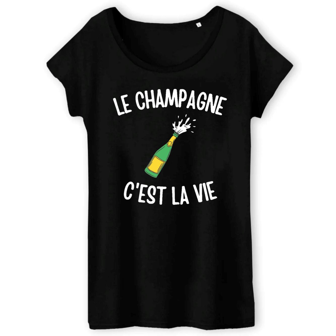 T-Shirt Femme Le champagne c'est la vie 