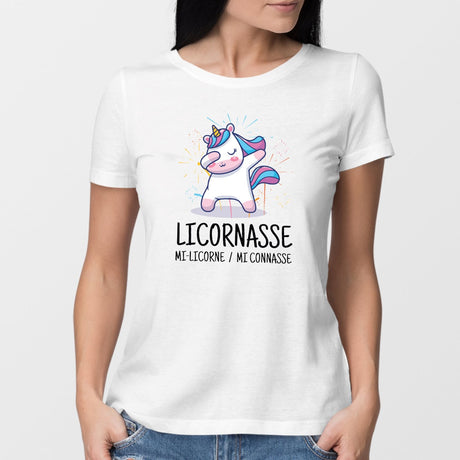 T-Shirt Femme Licornasse Blanc