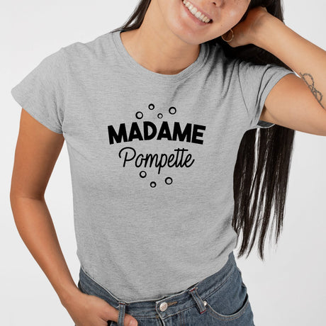 T-Shirt Femme Madame pompette Gris