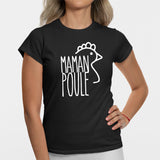 T-Shirt Femme Maman poule Noir