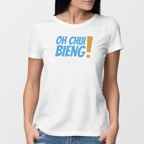 T-Shirt Femme Oh chui bieng Blanc