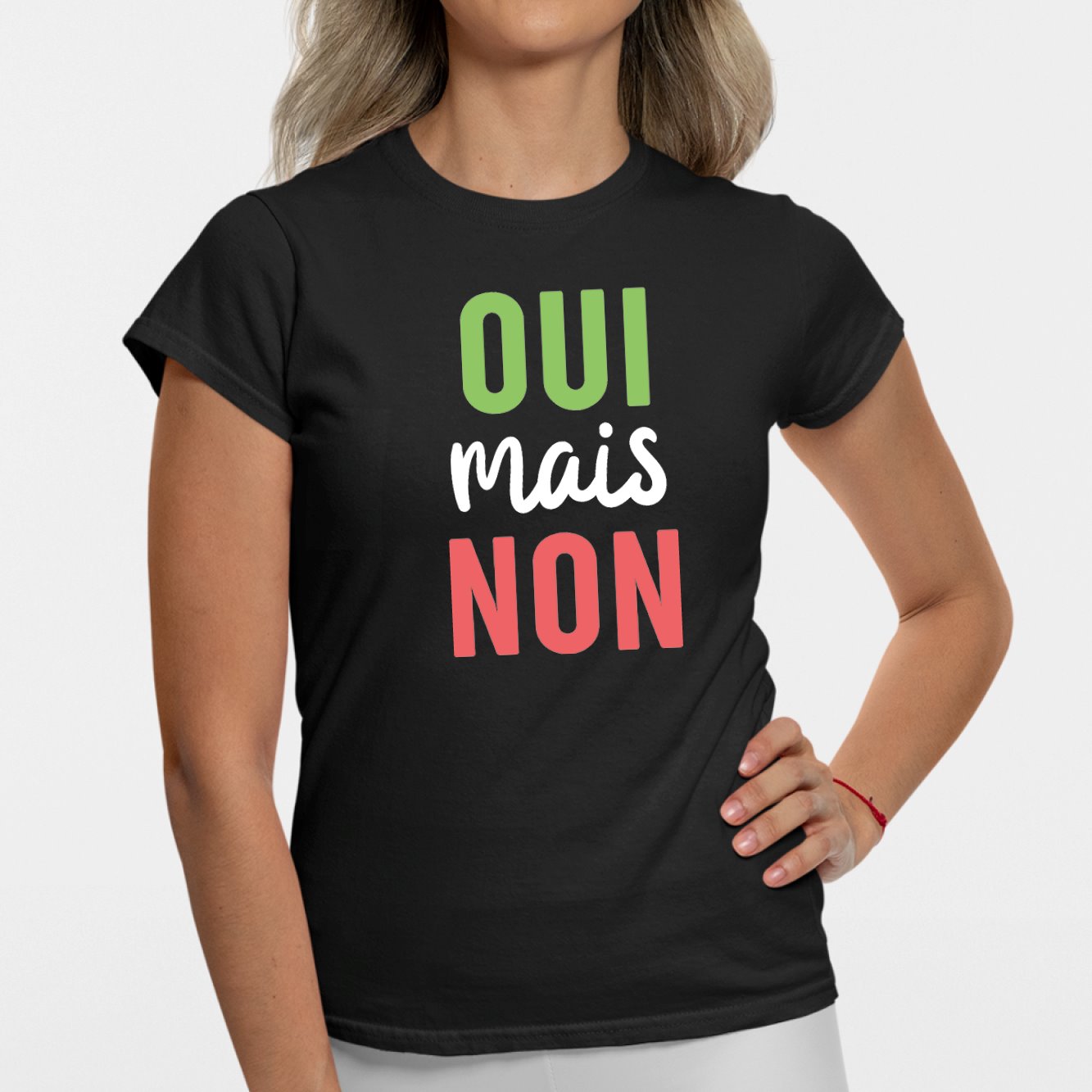 T-Shirt Femme Oui mais non Noir