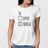 T-Shirt Femme Te amo tequila Blanc