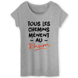 T-Shirt Femme Tous les chemins mènent au Rhum 