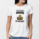 T-Shirt Femme Tout plaquer pour devenir un capybara Blanc