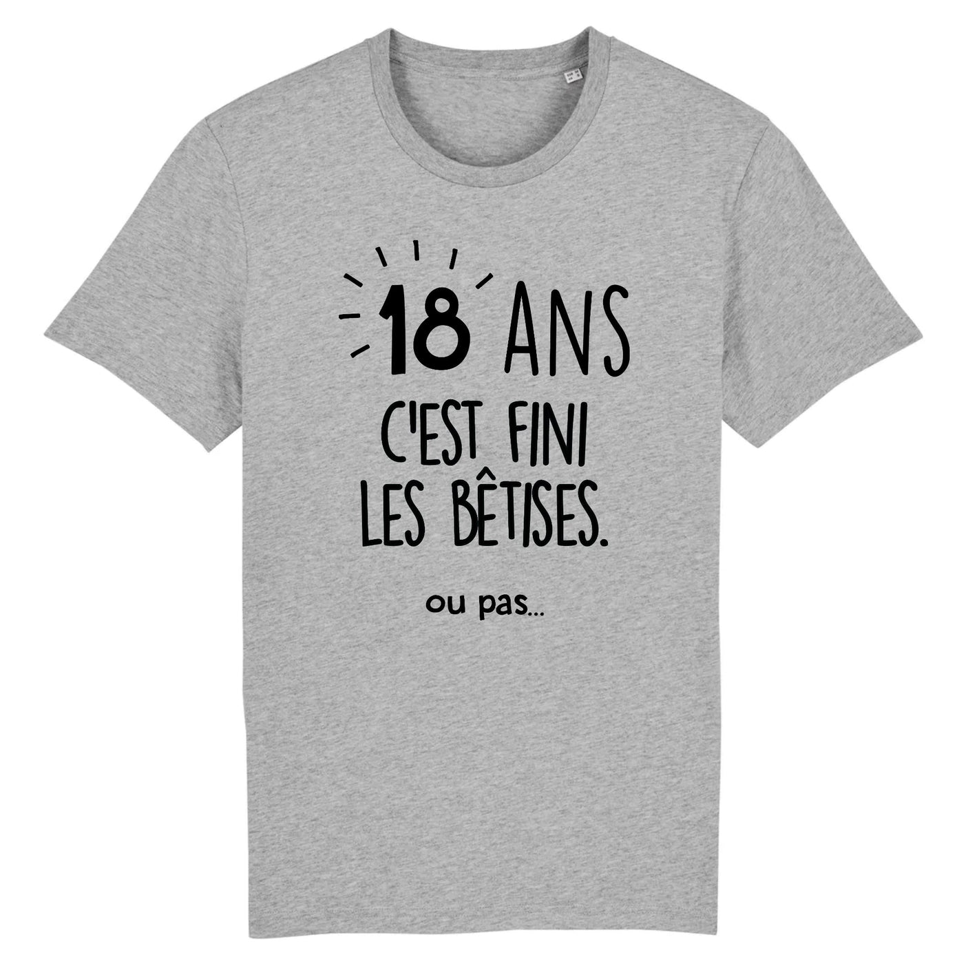 Tee-shirt 18 ans Anniversaire Femme Blanc S, M et L