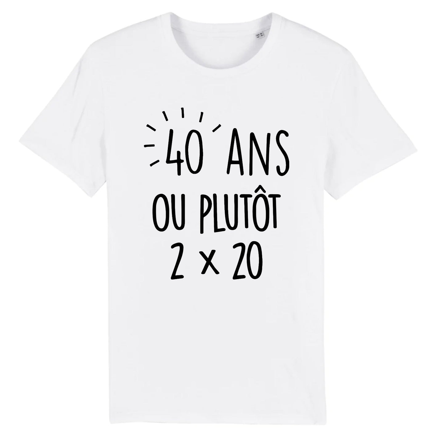 T-shirt anniversaire 40 ans pour homme