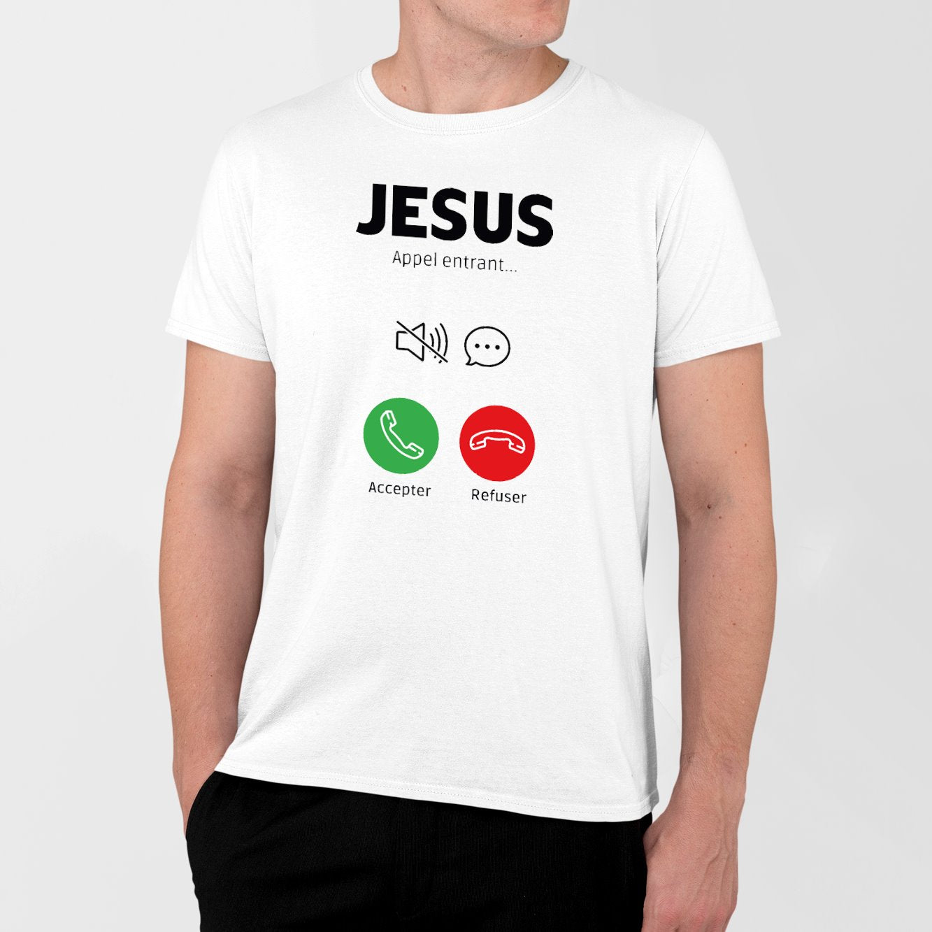 T-Shirt Homme Appel de Jésus Blanc