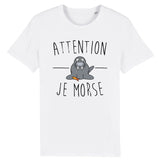 T-Shirt Homme Attention je mords 