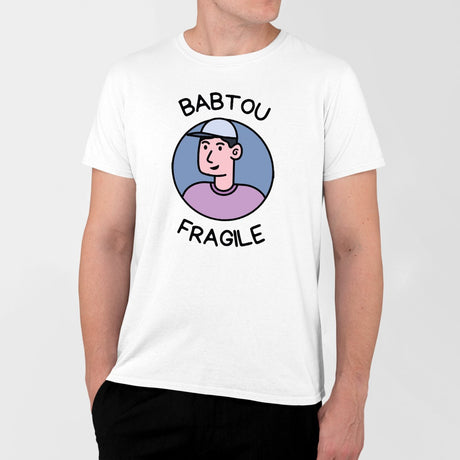 T-Shirt Homme Babtou fragile Blanc