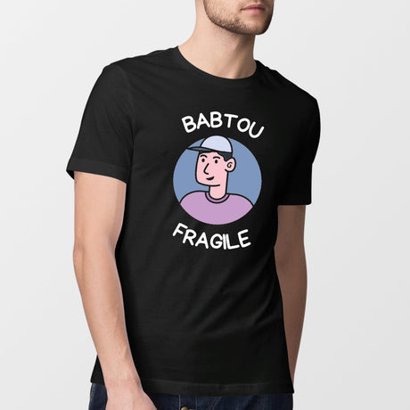 T-Shirt Homme Babtou fragile Noir