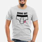 T-Shirt Homme Burne out Gris