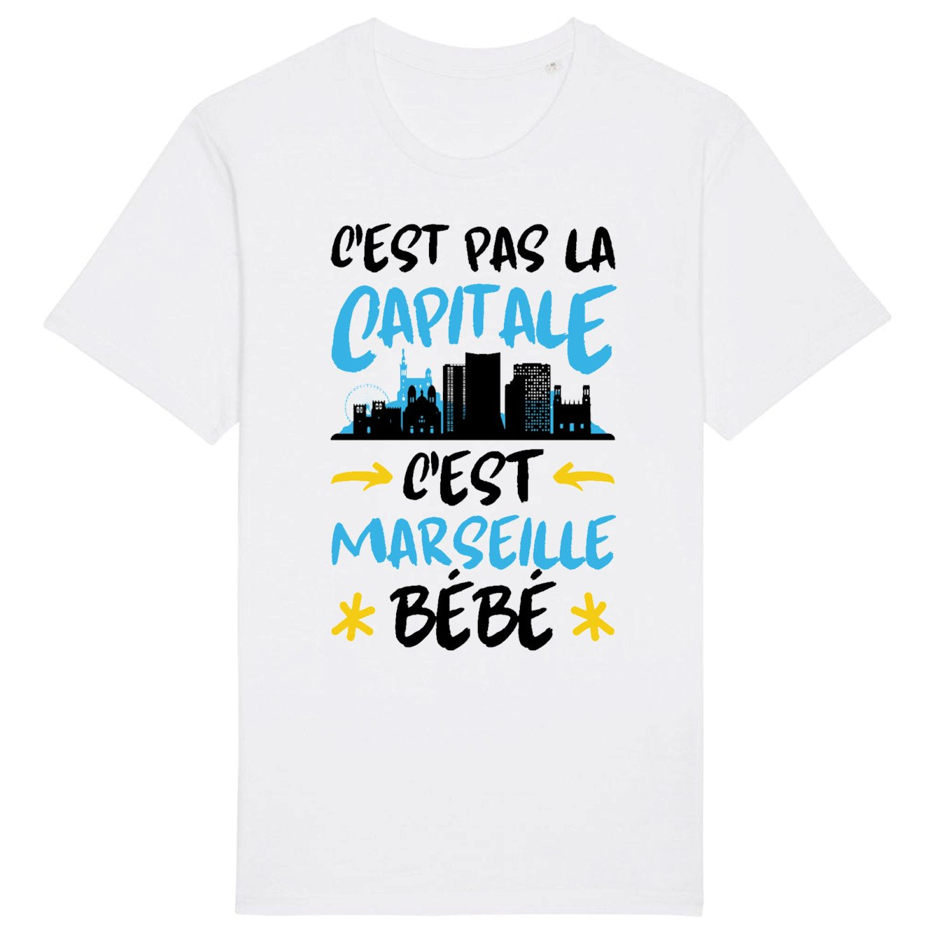 T-Shirt Homme C'est pas la capitale c'est Marseille bébé 