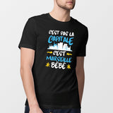 T-Shirt Homme C'est pas la capitale c'est Marseille bébé Noir