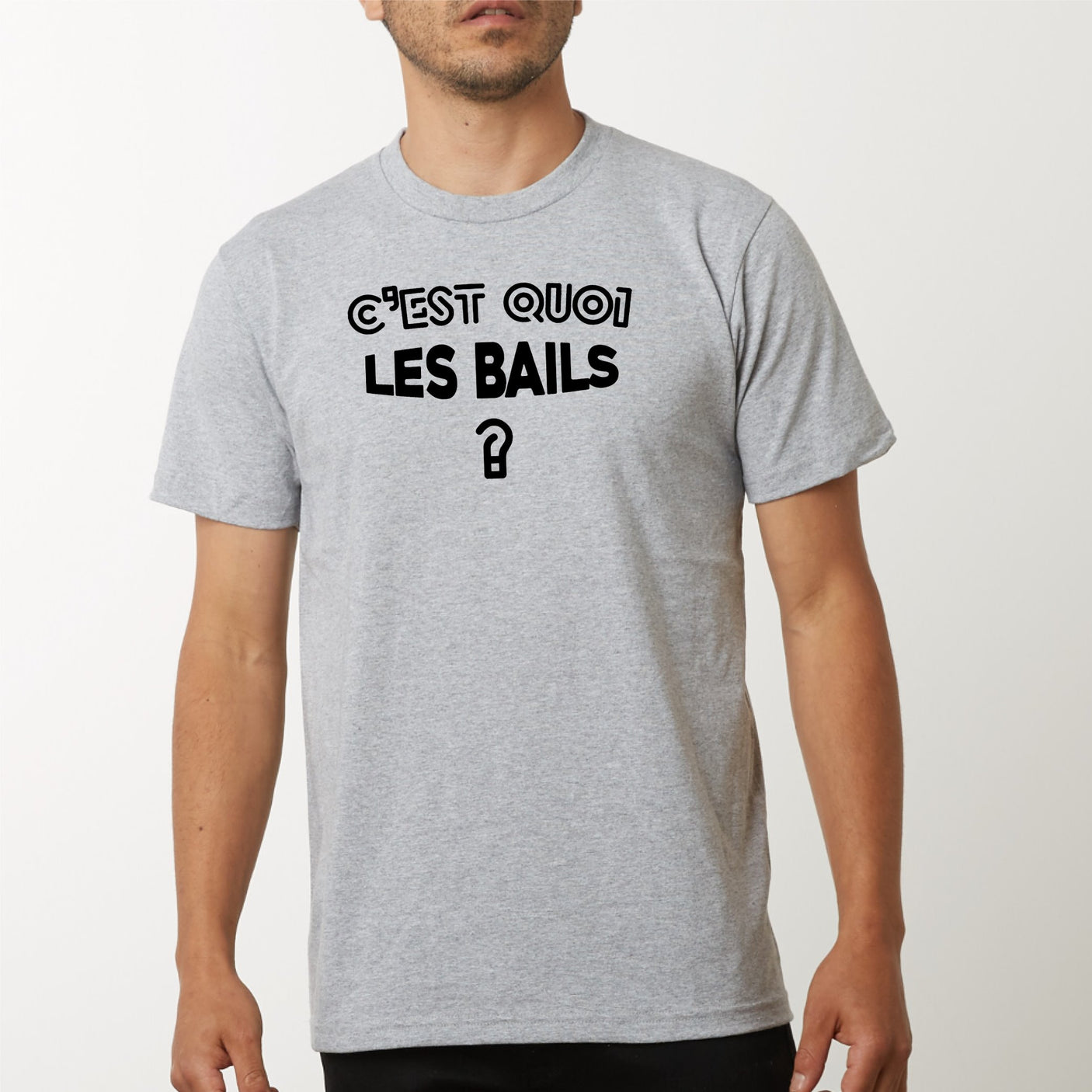 T-Shirt Homme C'est quoi les bails Gris