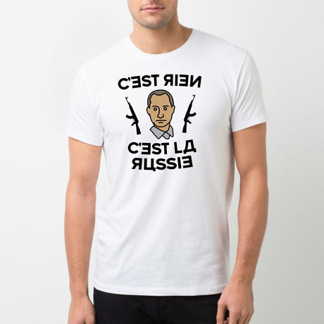T-Shirt Homme C'est rien c'est la Russie Blanc