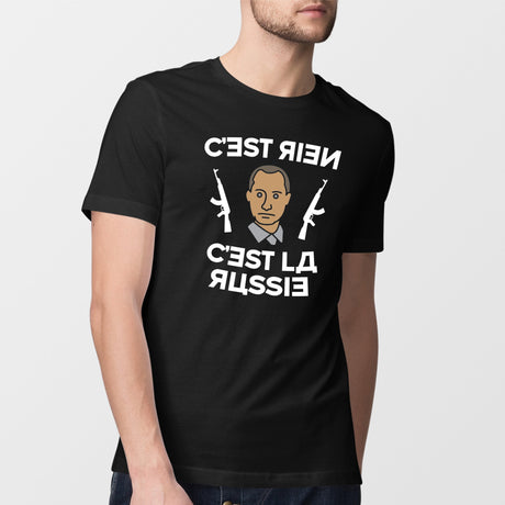 T-Shirt Homme C'est rien c'est la Russie Noir