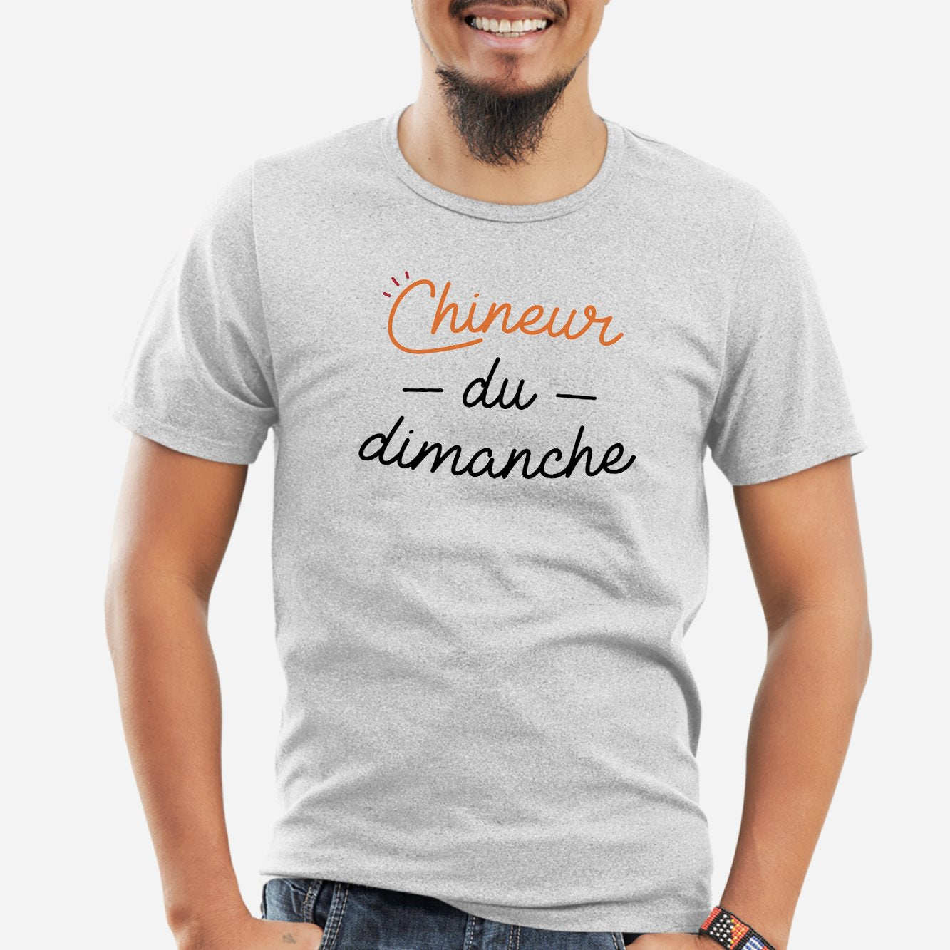 T-Shirt Homme Chineur du dimanche Gris