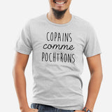 T-Shirt Homme Copains comme pochtrons Gris