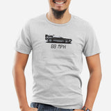 T-Shirt Homme Delorean 88 MPH Gris