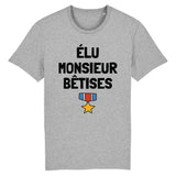T-Shirt Homme Élu monsieur bêtises 