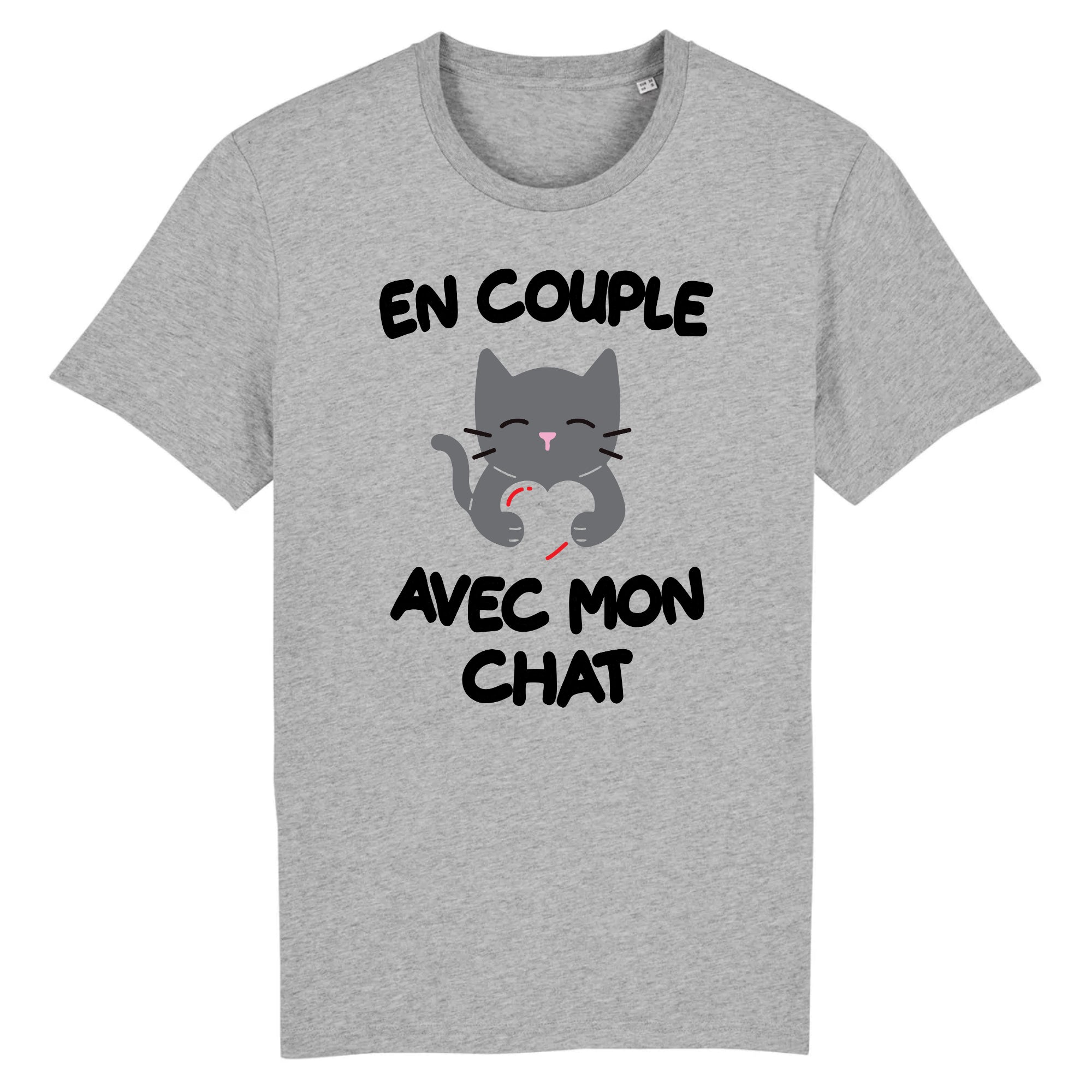 T Shirt Homme En couple avec mon chat Id e cadeau original