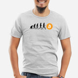T-Shirt Homme Évolution Bitcoin Gris