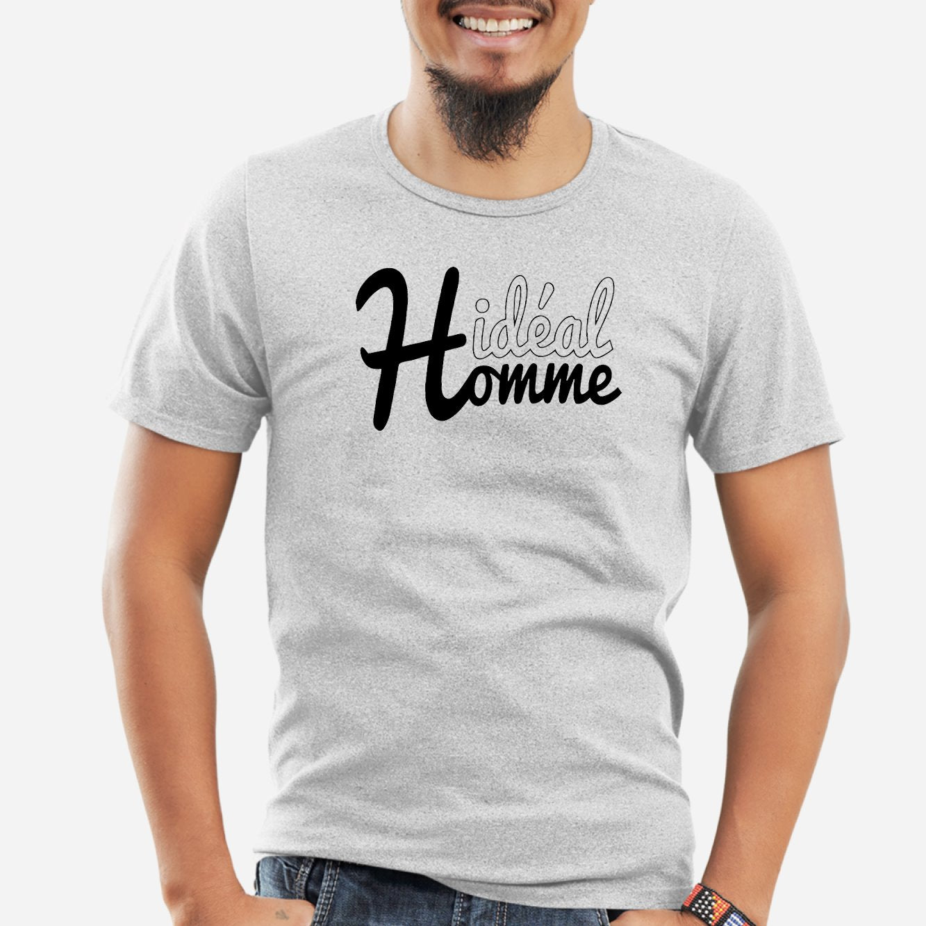 T-Shirt Homme Homme idéal Gris