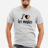 T-Shirt Homme J'aime les moules Gris