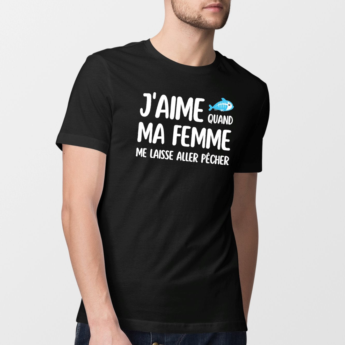 Cadeau homme T shirt homme thérapie ou pêche –