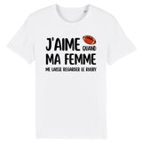 T-Shirt Homme J'aime quand ma femme me laisse regarder le rugby 