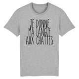 T-Shirt Homme Je donne ma langue aux chattes 