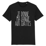 T-Shirt Homme Je donne ma langue aux chattes 