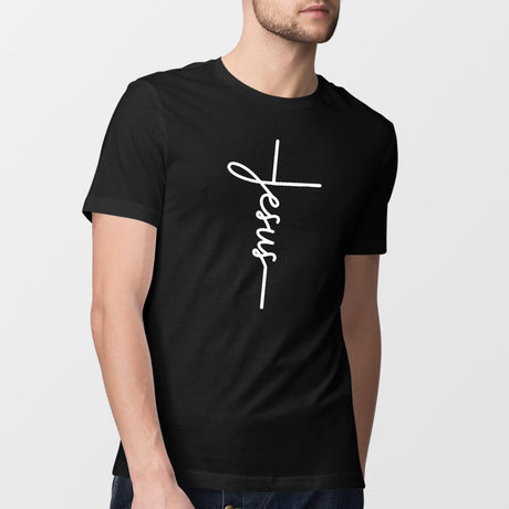 T-Shirt Homme Jesus Noir