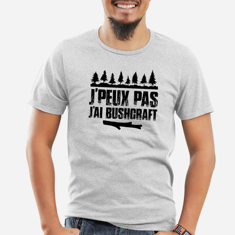 T-Shirt Homme J'peux pas j'ai bushcraft Gris
