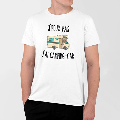 T-Shirt Homme J'peux pas j'ai camping-car Blanc