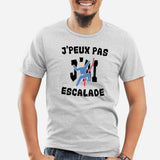 T-Shirt Homme J'peux pas j'ai escalade Gris