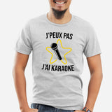 T-Shirt Homme J'peux pas j'ai karaoke Gris