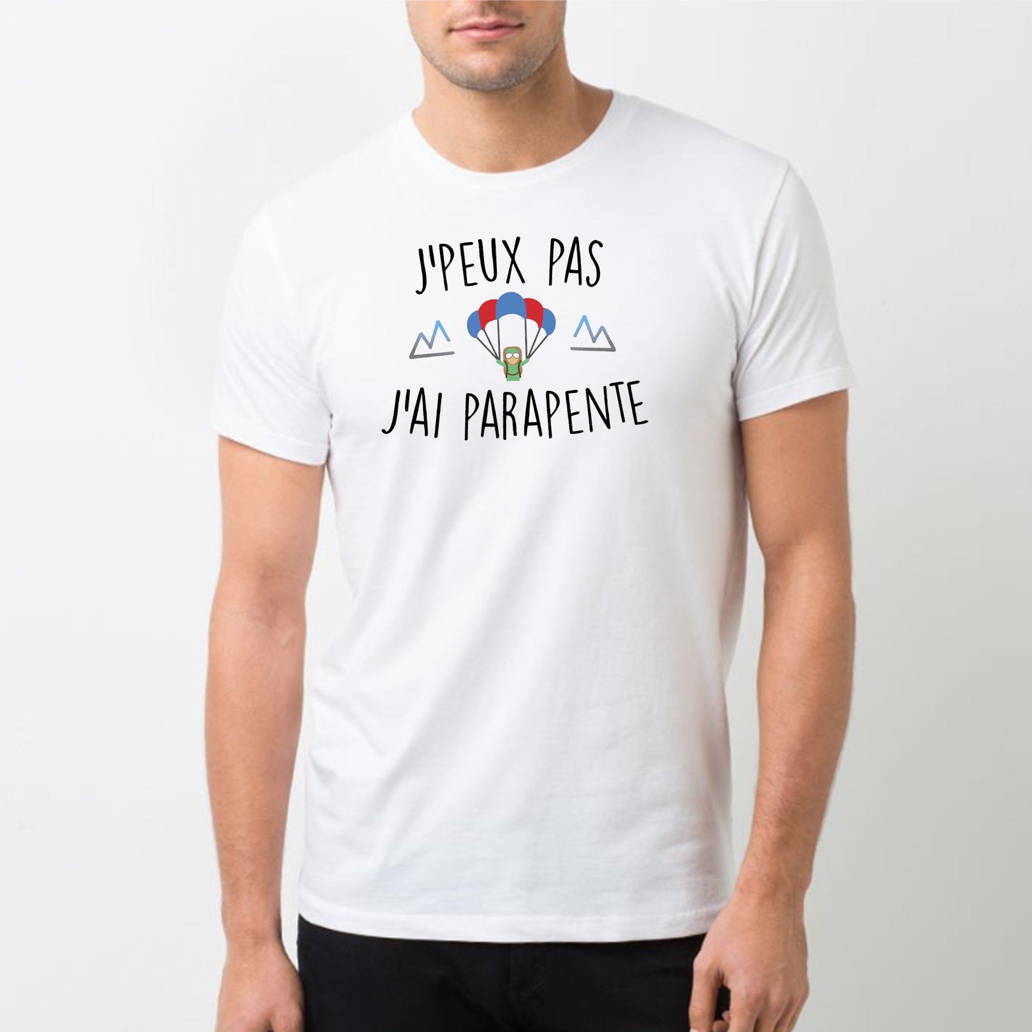 T Shirt Homme J peux pas j ai parapente Id e cadeau original