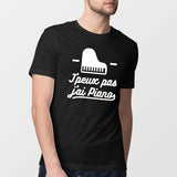 T-Shirt Homme J'peux pas j'ai piano Noir