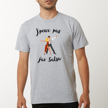 T-Shirt Homme J'peux pas j'ai salsa Gris