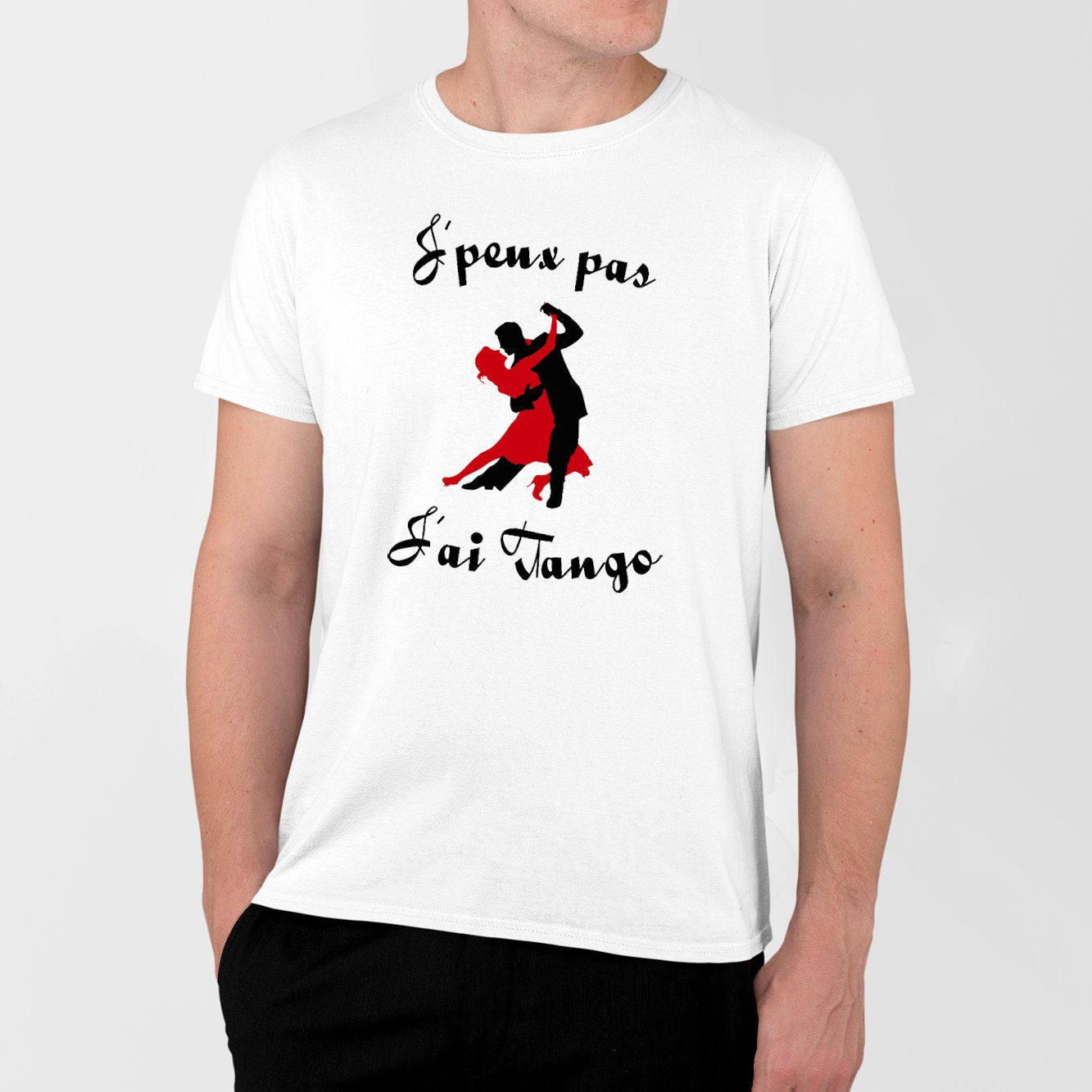 T-Shirt Homme J'peux pas j'ai tango Blanc