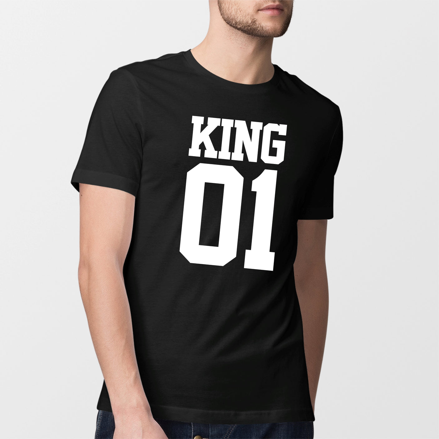 T-Shirt Homme King 01 Noir