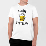 T-Shirt Homme La bière c'est la vie Blanc