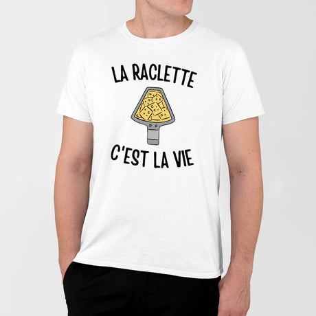 T-Shirt Homme La raclette c'est la vie Blanc