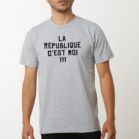T-Shirt Homme La république c'est moi Gris