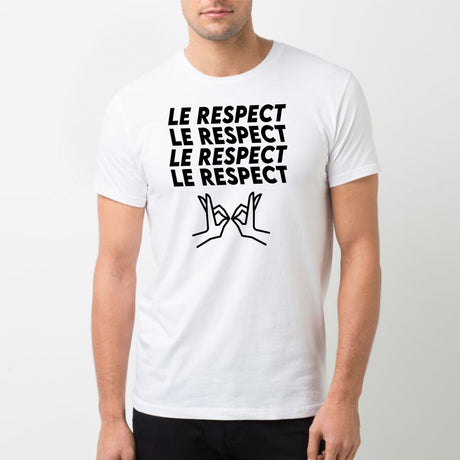 T-Shirt Homme Le respect Blanc